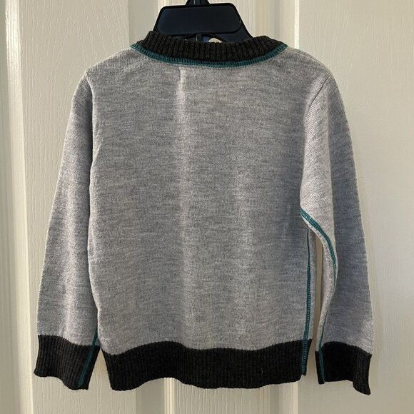DEUX PAR DEUX Boys Pullover Sweater Like a Viking Gray Wool Angora SZ 18 Months - Picture 9 of 11